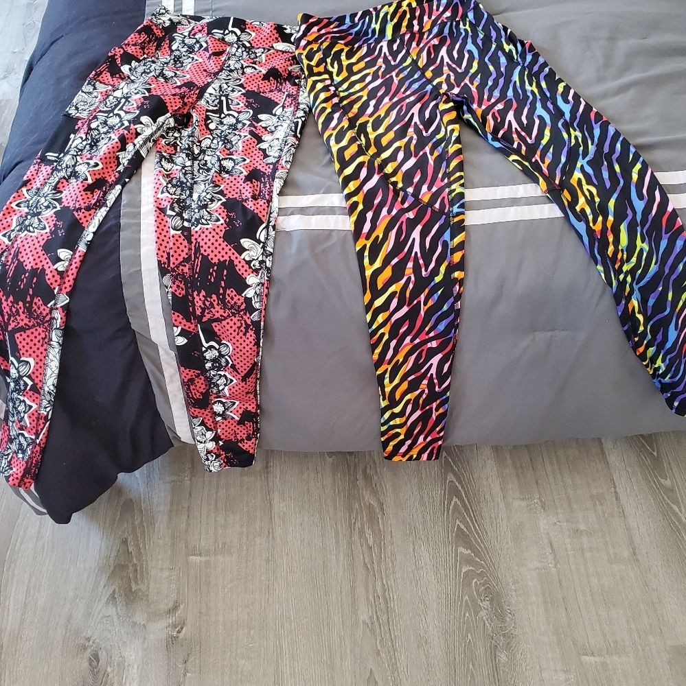 2 pairs PopFit leggings NWOT